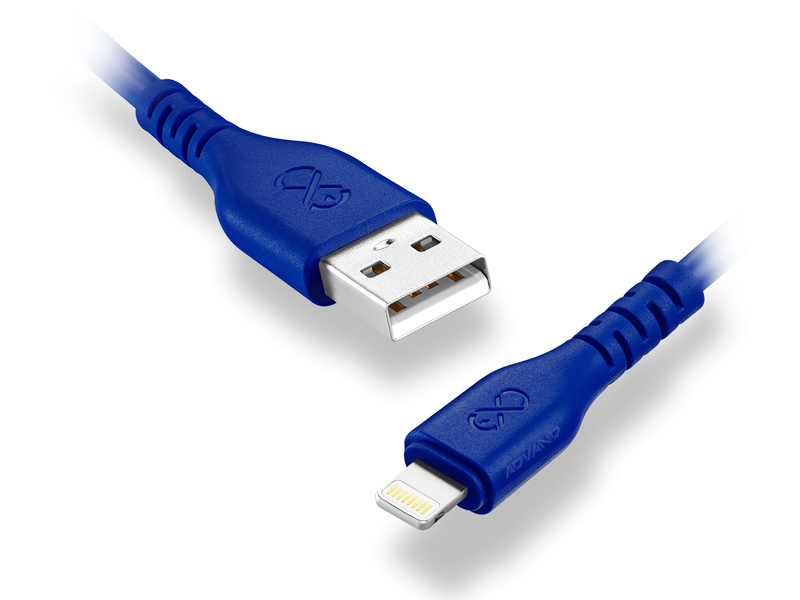 EXC USB A-Lightning BASIC kábel 1,2 m kék